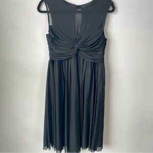 ASOS Maternity Knot Front LBD Cocktail Formal Black Dress - Size 12